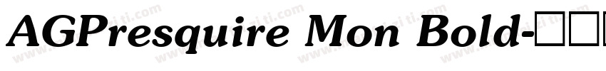 AGPresquire Mon Bold字体转换